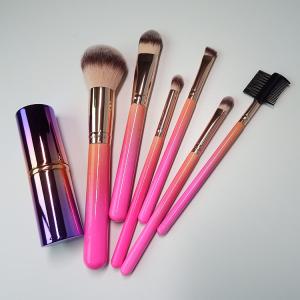 China Skin Friendly Cosmetic Makeup Brush Set 7pcs Bristle Gradient Retractable wholesale