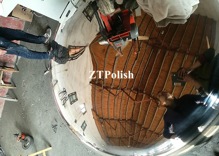 automatic stainless steel cylinder dish head polishing buffing machine
