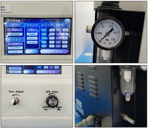 Multielement Table Top Lab Spectrophotometer LCD Dual Channel Flame Photometer