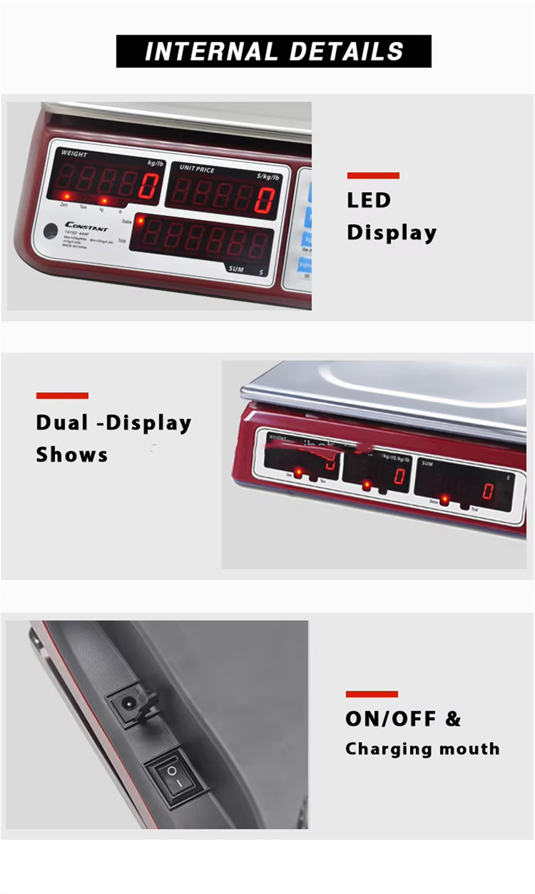 Weight Measuring Veidt Weighing 14192-444F 40kg 5g Acs Series 4v 4ah Battery for Digital Computing Scale User Manual