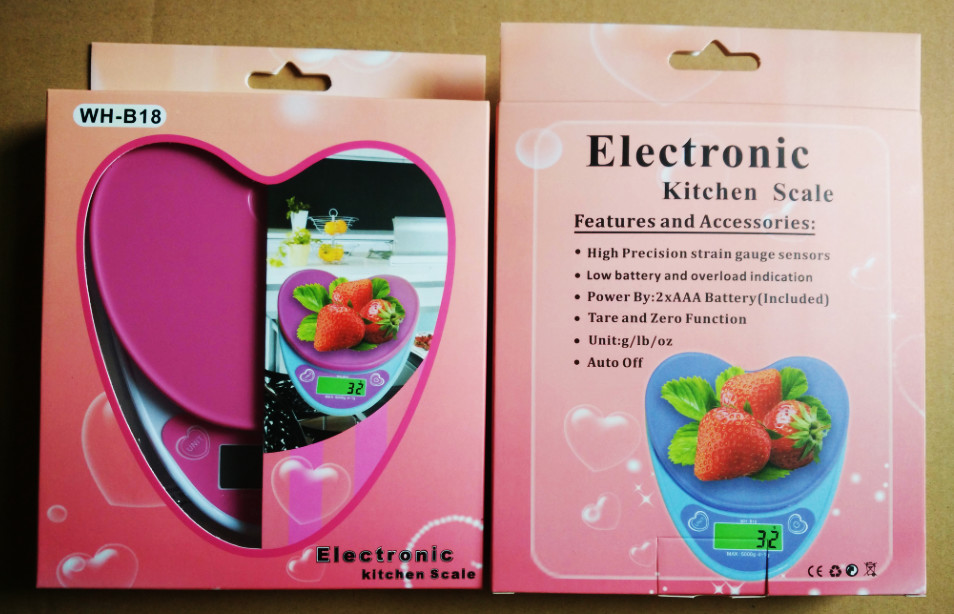 Heart Shape Electronic Food Weighing Scales Portable For Kitchen Use