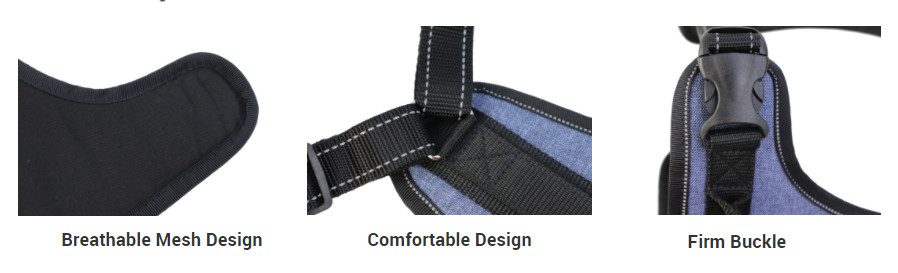 Tactical Vest Pet Harness Thin Comfortable Smooth Inside Front Clip For Dogs