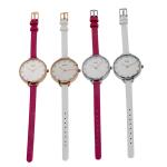Classic Alloy Women Vintage Quartz Watches PU Slim Leather Strap