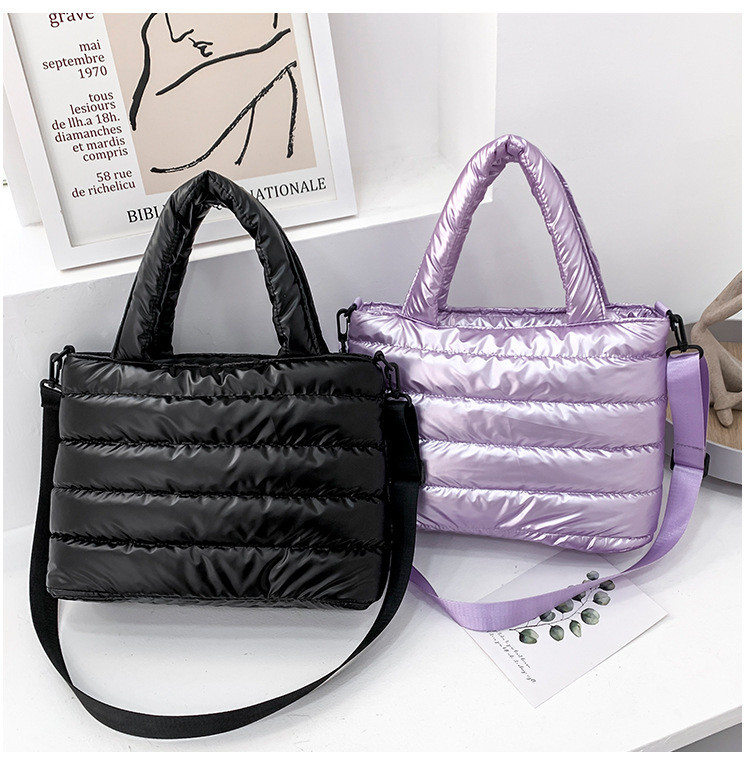 Custom Puff Print Cross Body Tote Bag Tear Resistant With Cotton Padded