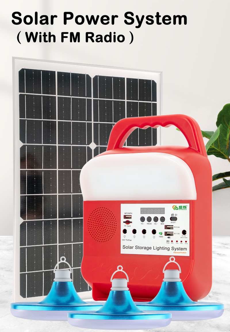 Small Home Portable Mini Solar Powered Supply Backup Lighting Energy System With LED