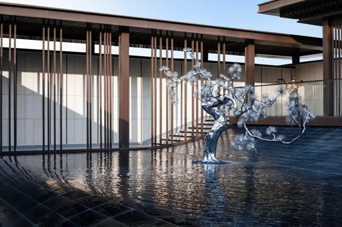Landscape 316L Stainless Steel Tree Sculpture Outdoor Metal Customized Size