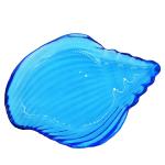 Ocean Series Sea Shell Blue Glass Charger Plate For Dessert