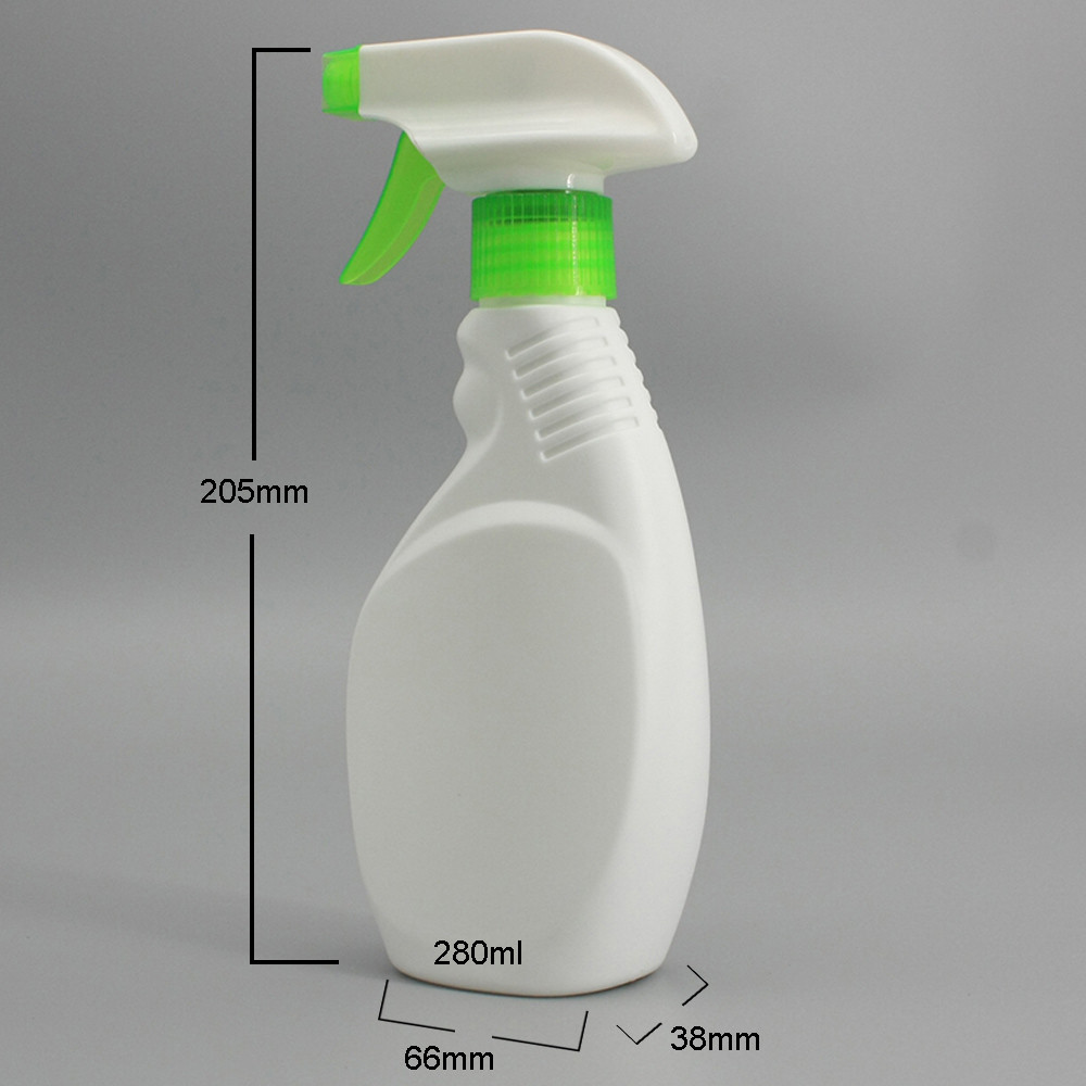 White HDPE 280ml Bleach Resistant Spray Bottle