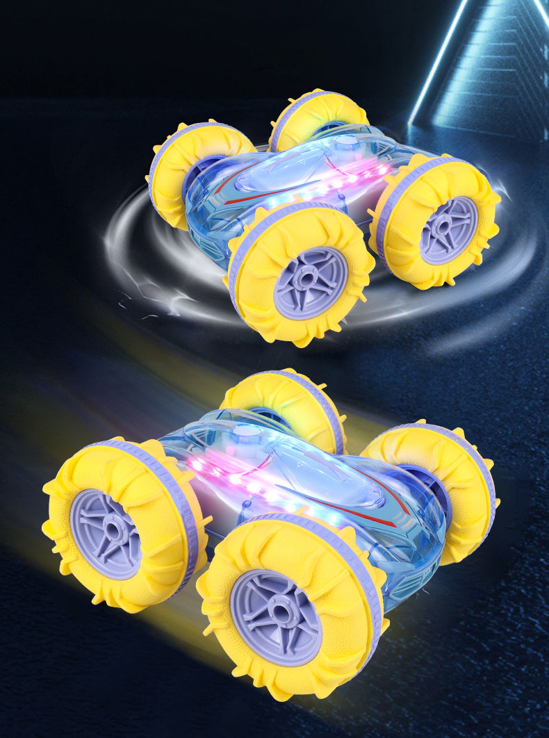 Indoor-Outdoor 2.4G Amphibious Vehicle with Waterproof Design and Double-Sided Stunt