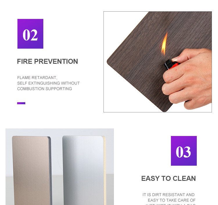 Interior Decoration Waterproof Metal Bamboo Charcoal Fibre Board Customizable