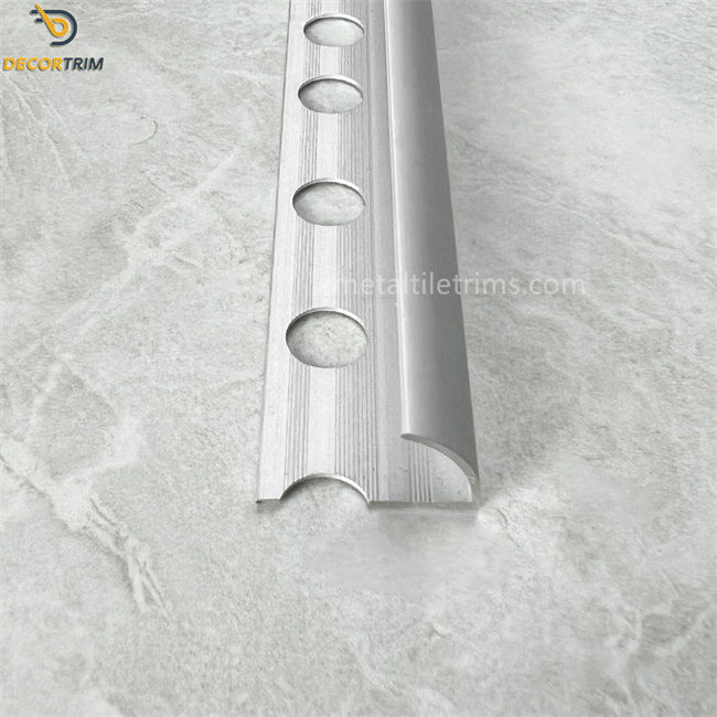Round Thickness 0.9mm Metal Tile Trims Aluminum Ceramic Tile Corner