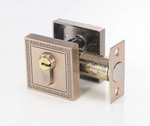 China Polished Brass Square Deadbolt Lock Antique Copper wholesale