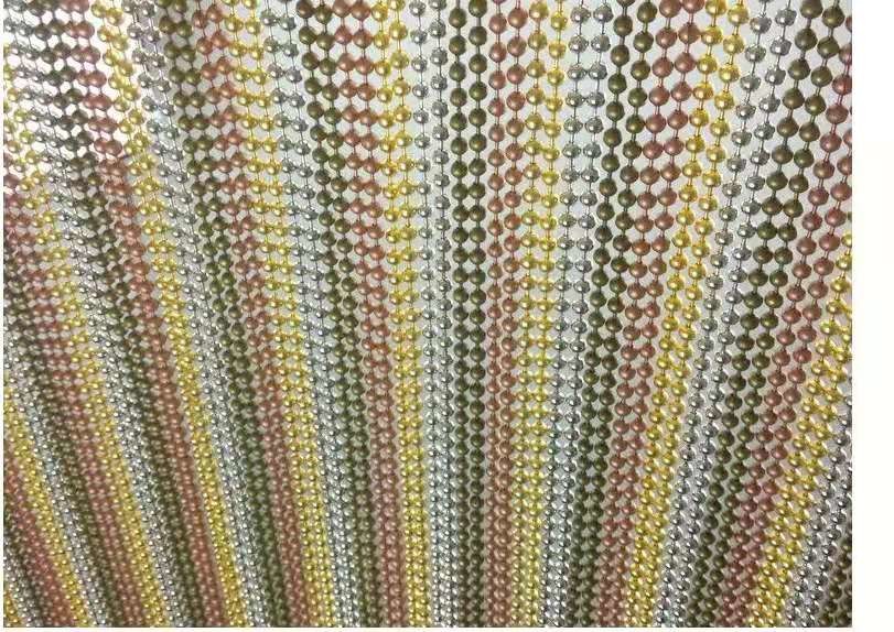4X6 Stainless Steel Decorative Wire Mesh Ball Chain 8mm Diameter Customized