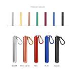 FDA Approved Collapsible Stainless Steel Straws , Metal Bubble Tea Straws