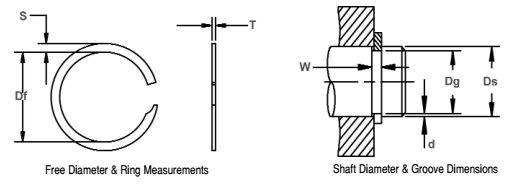 Light Duty Spiral Retaining Ring Single Turn External For Automatic Equipment