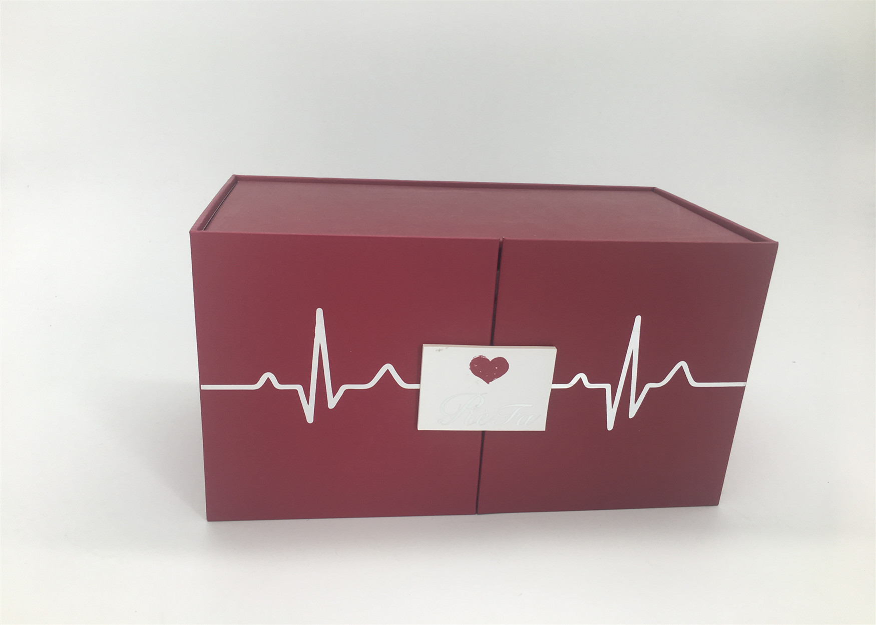 Magnetic Flap Color Printed Rigid Gift Boxes / Two Door Drawer Branded Packaging Boxes