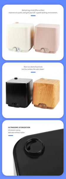 Unique Design Ultrasonic Water Humidifier Wood Grain Color Humidifier For Desk Table