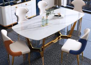 China Modern 130cmx80cmx77cm Luxury Marble Dining Table wholesale
