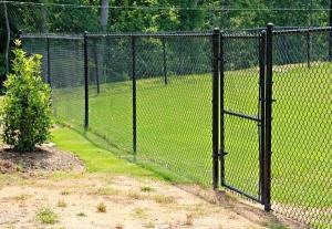 China Black Electro Zinc Cyclone Wire Mesh Fence Panel For Sport Game wholesale