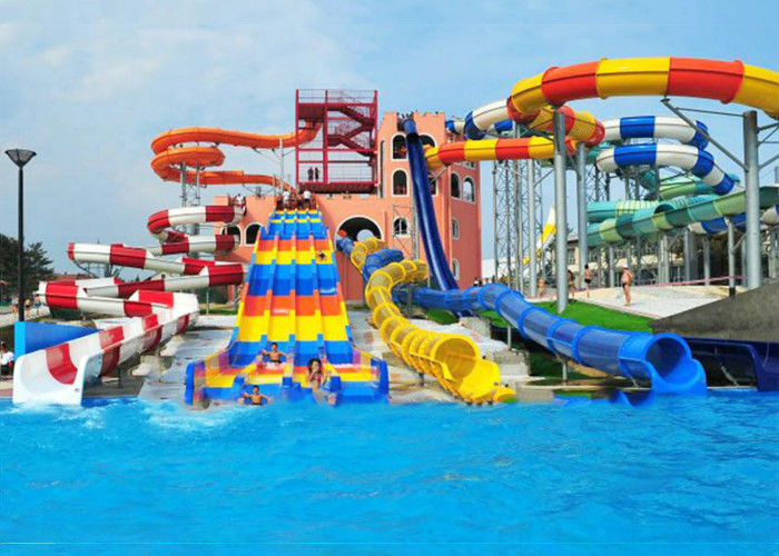 Fiberglass Swimming Pool Slide Combo Suitable For Water Park, Hotel, Resort
