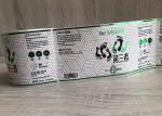 Green gold foil printed self-adhesive vinyl beverage packaging sticker label