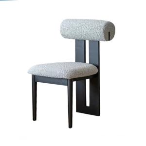 China Customized Fabric Modern Upholstered Dining Chairs With Metal Legs wholesale