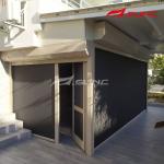 Terrace Sun Shading Aluminium Roll Up Window Shades UV Coating