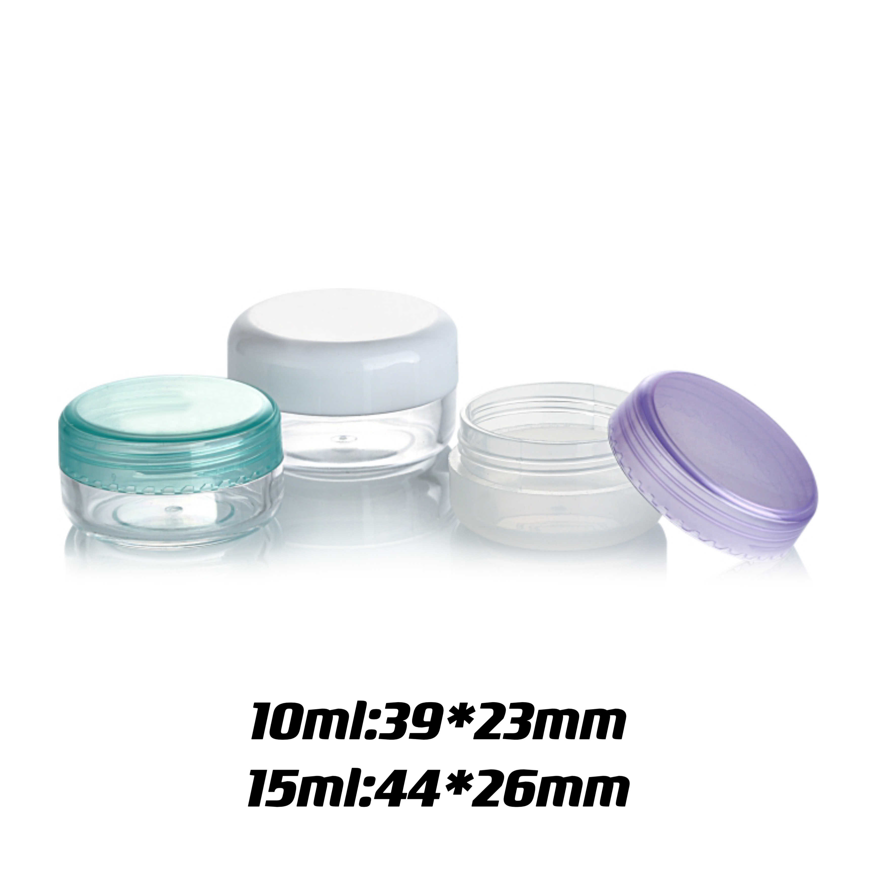 Sample Provided Freely 10ml 15ml PET Plastic Cream Jar for Cosmetic Container
