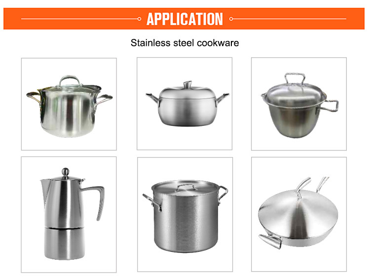 Double Stations Upright Stainless steel metal cookware sanding machine for cookware