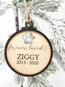 China Personalized Dog Cat Pet Memorial Ornament Baltic Birch Wood Layered wholesale