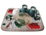 38x50cm Tableware Dish Drainer Mat 220gsm Microfiber Cloth