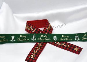 China Personalized SGS Polyester Christmas Satin Ribbon Washable on sale