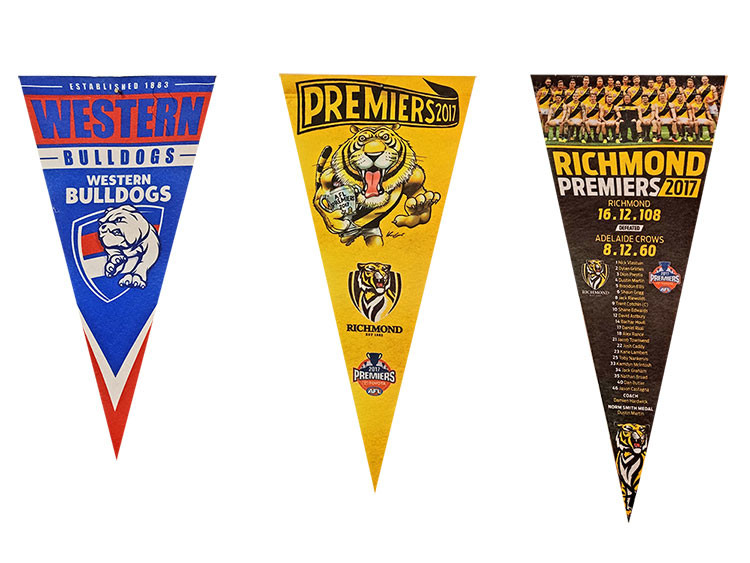Single Double Sided Polyester Felt Pennant Flag CMYK Print