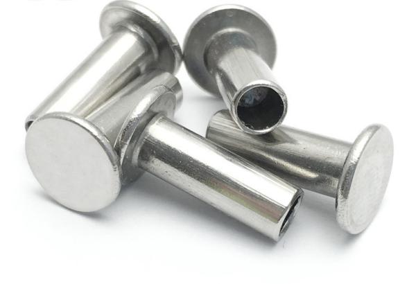 Countersunk Flat Head Stainless Steel Semi Tubular Rivet , Flush Mount Head