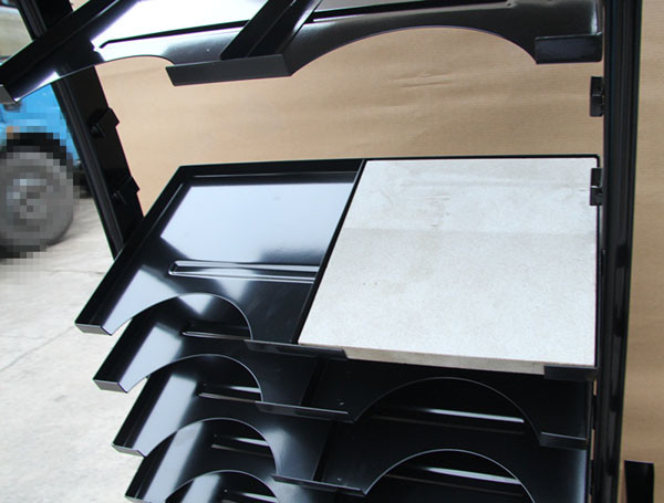 575mm Length 700mm Width Tile Sample Display Rack , Ceramic Tile Display Racks Black
