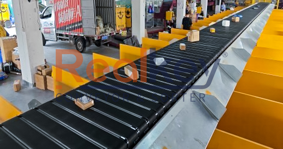 Low Maintenance Automated Narrow Belt Sorter For Parcel Sorting