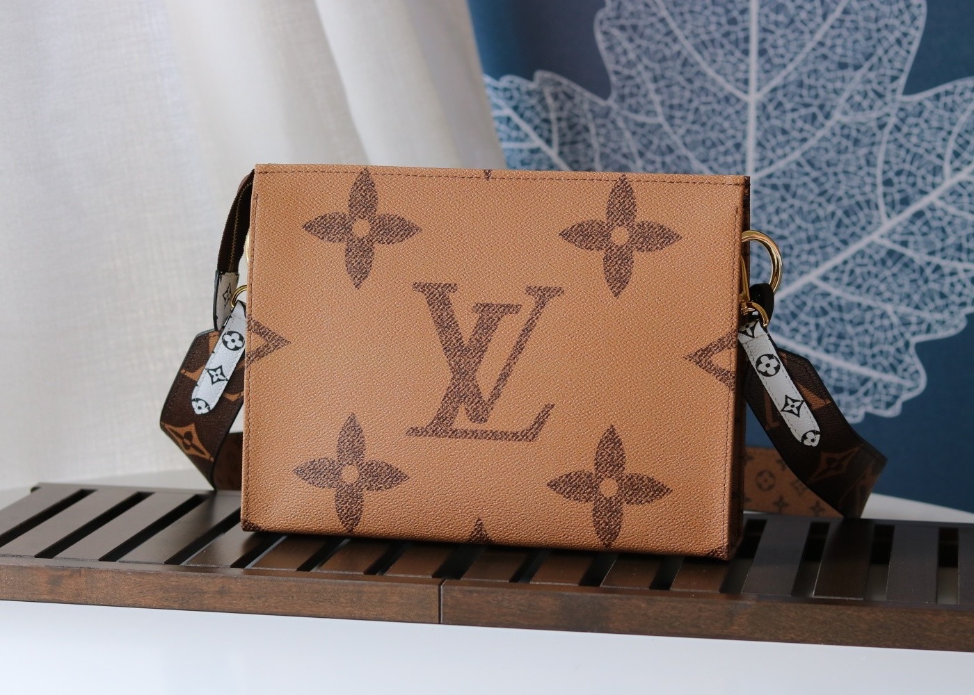 M47547 Wash Bag Monogram Carvas And Genunie Leather Luxury Chain Bag Make Up Cross-Body Bag