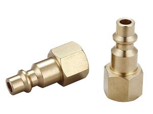 China 1/4 Inch NPT Quick Connect Air Fitting , Brass Female air Coupler Plug wholesale