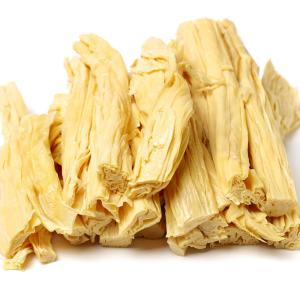 China Protein Fiber Bright Yellow Bean Curd Tofu Skin Dried Bean Curd Sticks Carton Packaging - 500g wholesale