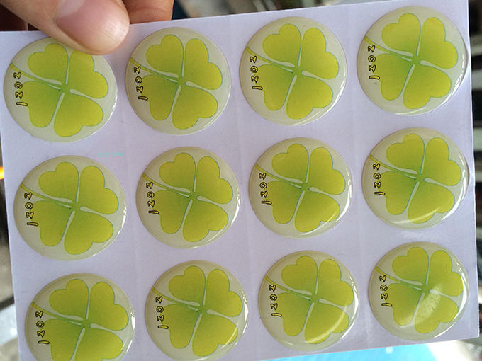 Custom printed permanent self adhesive epoxy resin gel stickers