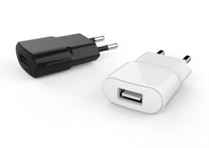 China Black Single RoHS ErP 5V 1A European USB Charger wholesale