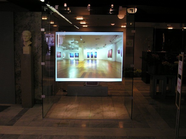 1.52*5m Customized Rear Projection Film / clear holographic film IN Window Advertising