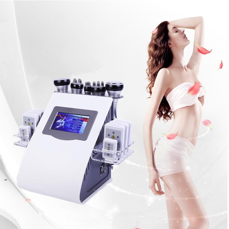 Hot 6 In1 40k Ultrasonic Cavitation Vacuum Lipo Laser Slimming Machine For Home
