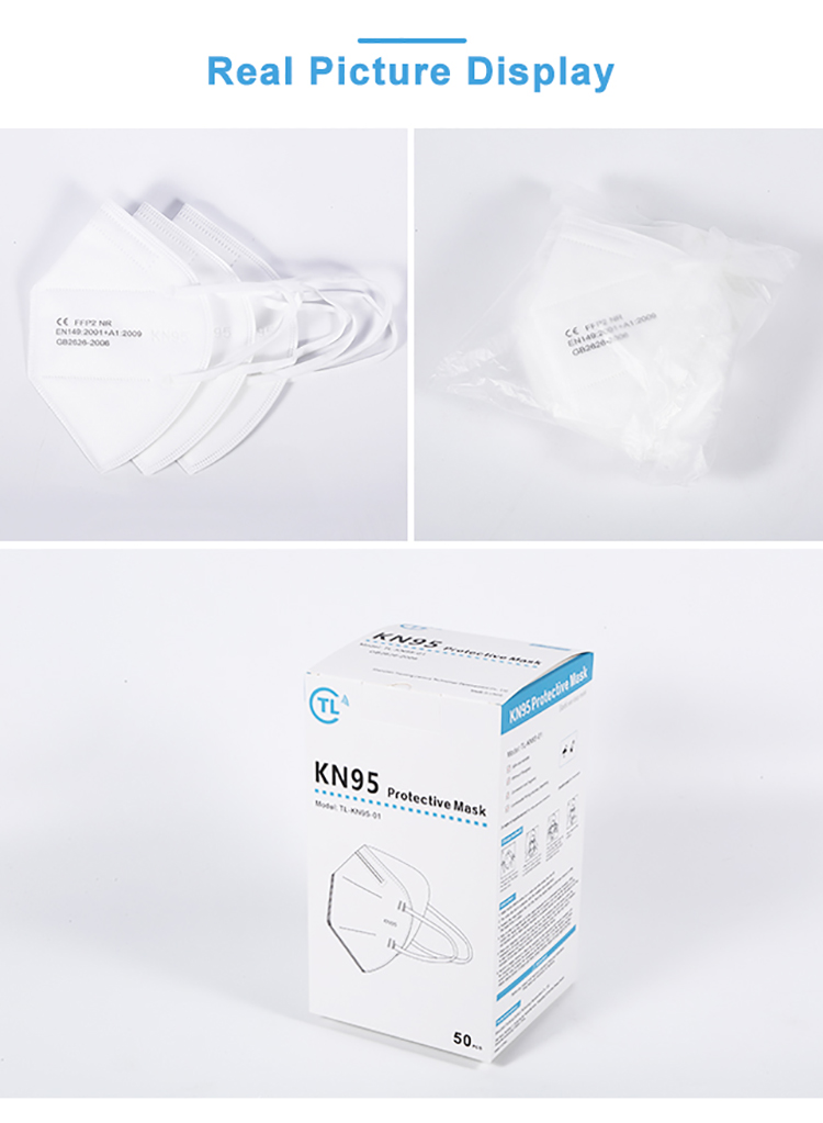 Flat Fold Anti Dust Face Mouth Cover KN95 Disposable Face Mask