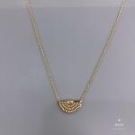 Saya Women's Stainless Steel Gold Necklace Engagement Necklace For Bride
