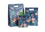 Flamingo Coated Happy Birthday Paper Bags , Recycling Personalised Gift Bags