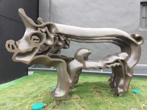 China Customized Bronze Large Outdoor Animal Sculptures 2 Meter Length Plaza Decoration wholesale