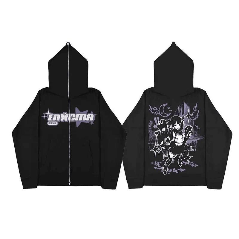 OEM Custom Oversized High Quality 100% Cotton Full Face Zip up Hoodie Heavyweight Screen Printing Logo Custom Full Zip Hoodie