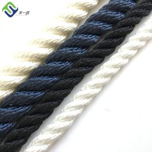 China Marine White 3 Strands Twisted Nylon Rope 20mm Customized wholesale