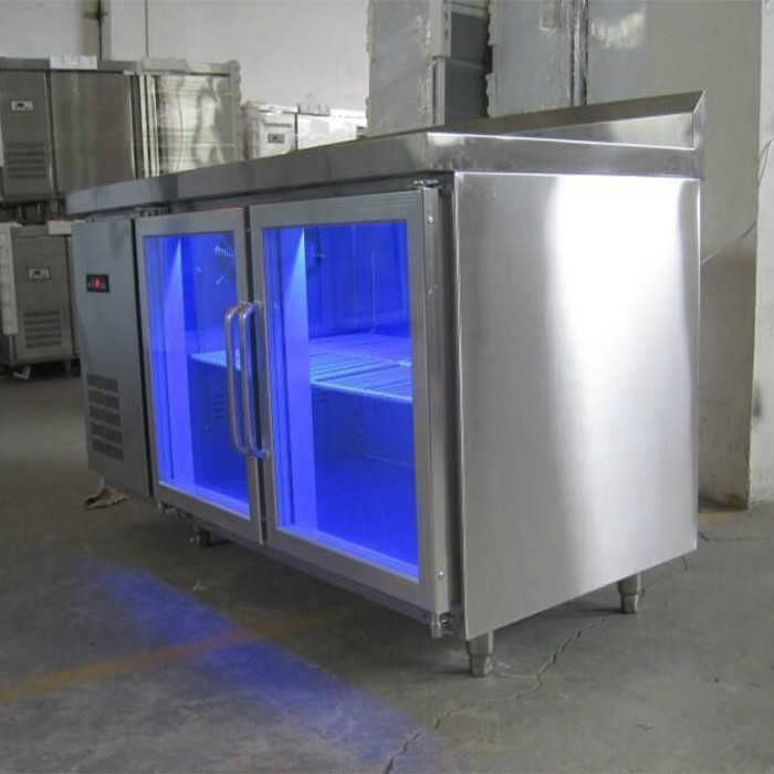 Stainless Steel Fan Cooling 2 Door Undercounter Chiller